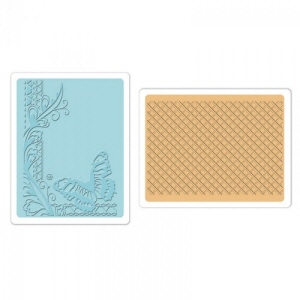 Sizzix Textured Impressions Embossing Folders 2PK – Swirls & Squares in  Ovals Set – Ink About It on the go!